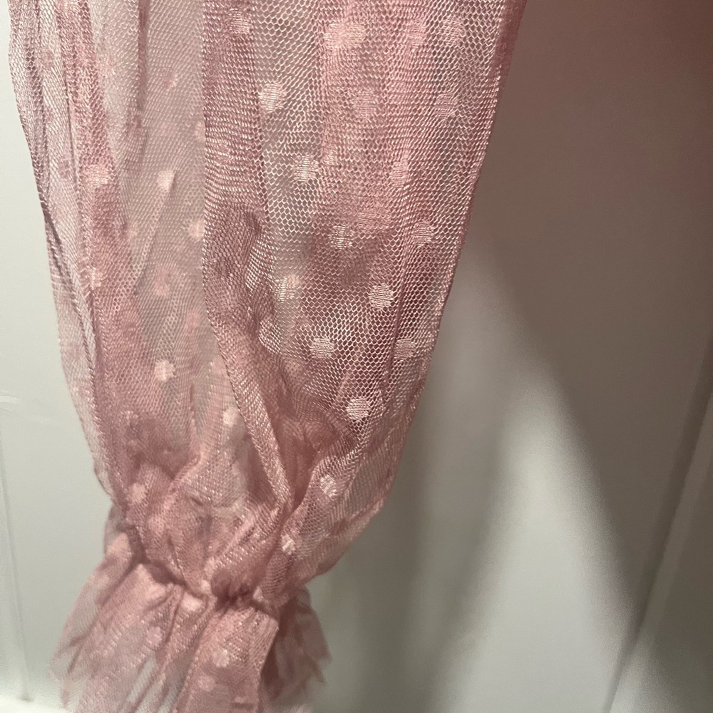 Simple Pink Ruffled Wedding Dress - Picture 9 of 10